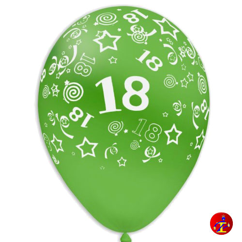 PALLONCINI 28CM – 18 ANNI 11″ VERDE 100pz – Palloncini On Line