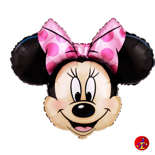 Palloncino mylar Minnie testa rosa supershape – 71cm – Palloncini