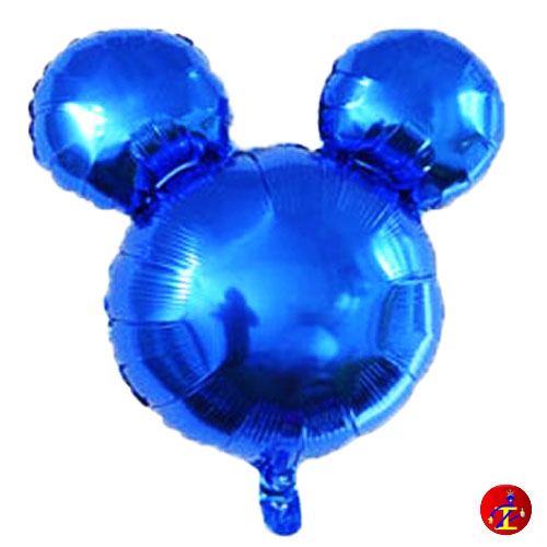 Palloncino testa MONOCOLORE di Topolino/Minnie blu 61cm (24)