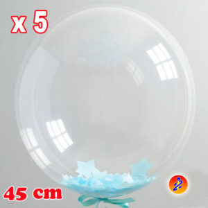 Bubble 18 pollici bobo balloon offerta 5 pezzi in pvc per gonfiaggio a elio o aria