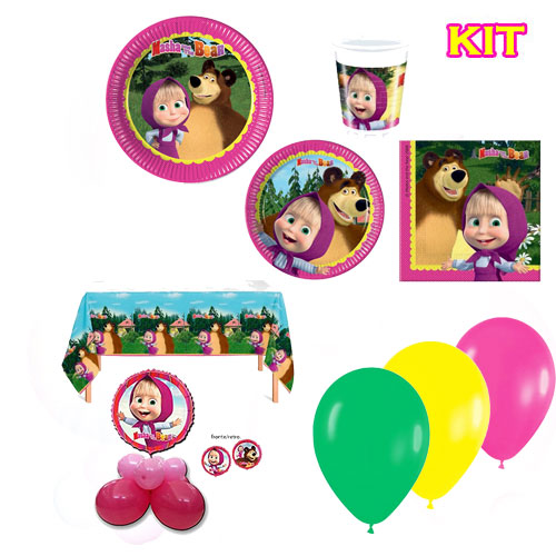 KIT FESTA PERSONALIZZATA Masha e Orso – Sweet Island: crea il tuo