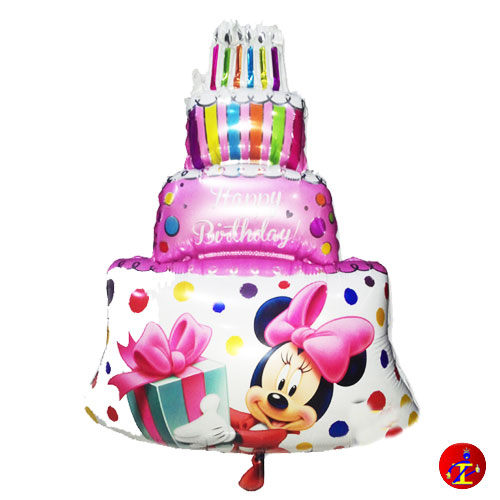 Palloncino testa MONOCOLORE di Topolino/Minnie blu 61cm (24)