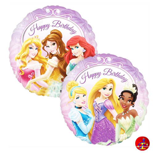 Palloncino mylar Principesse Happy Birthday 45cm – Palloncini On Line