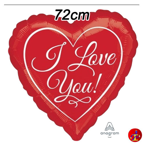 Palloncino CUORE GIGANTE I LOVE YOU ROSSO mylar San Valentino 28″ (72cm) –  Palloncini On Line