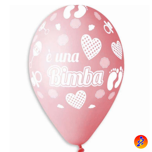PALLONCINI 30CM – E' UNA BIMBA rosa baby 12″ 10pz – Palloncini On Line