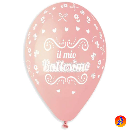 PALLONCINI 30CM - IL MIO BATTESIMO 12 rosa baby 10pz