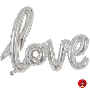 Palloncino mylar scritta LOVE rosa gold 108x64cm