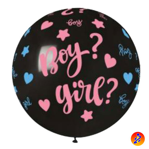 PALLONCINO 80CM – 1PZ – GENDER REVEAL 02 rosa e celeste