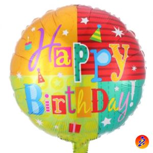 Palloncini metal happy birthday 45cm