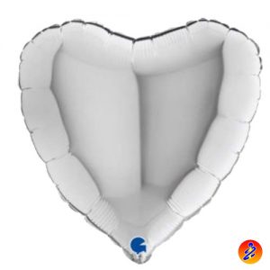 cuore bianco palloncino mylar grabo