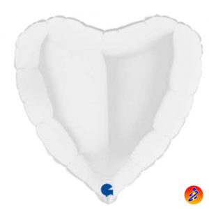 cuore bianco palloncino mylar grabo