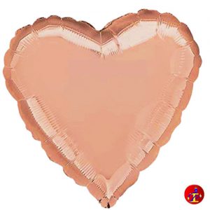 palloncino cuore rosa gold