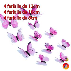 farfalle adesive rosa per palloncini