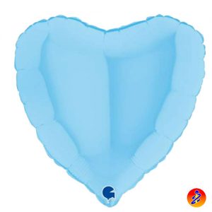 palloncino cuore celeste pastello