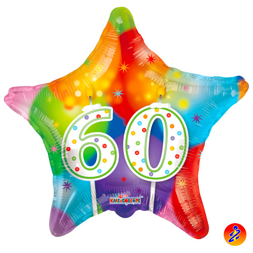 Palloncino mylar 60 anni stella – 45cm – Palloncini On Line