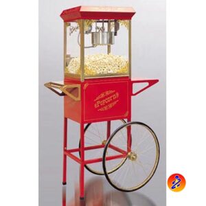 noleggio carretto pop corn rosso per eventi feste e cerimonie di compleanno