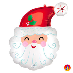 palloncino mylar testa di babbo natale supershape