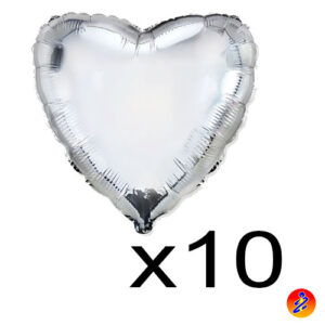 10 cuori mylar microshape 4 pollici 10cm. palloncino a cuore piccolo. palloncino mylar cuore minishape economico.