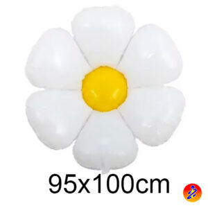 palloncino mylar fiore. palloncino margherita bianca taglia l