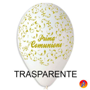 palloncini lattice gemar stampa prima comunione palloncini trasparenti stampa oro